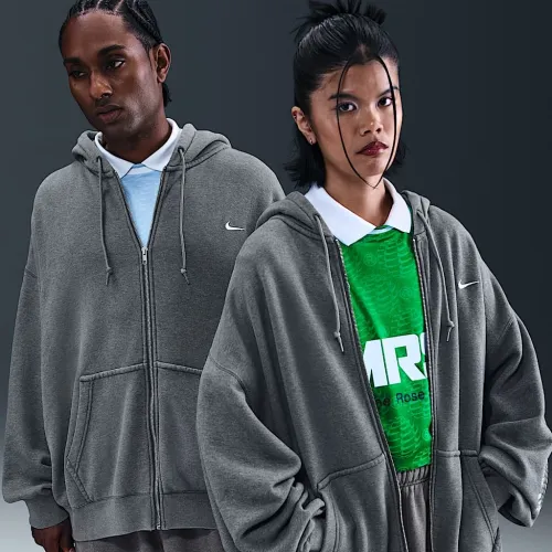 Nike x Martine Rose мужские Full-Zip Толстовка с капюшоном цвет серый