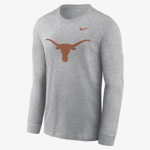 Texas Longhorns Primary Logo чоловічі Nike College Long-Sleeve футболка колір сірий