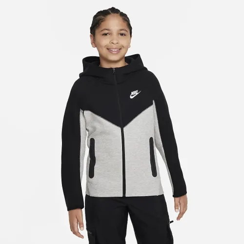 Nike Sportswear Tech Fleece Big дитячі (для хлопчиків) Full-Zip Толстовка з капюшоном колір сірий