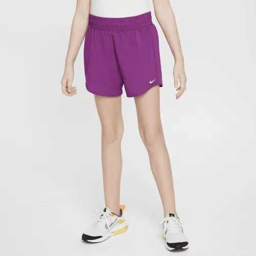 Nike One Big дитячі (Girls') Dri-FIT З високою талією Woven тренувальні шорти колір фіолетовий