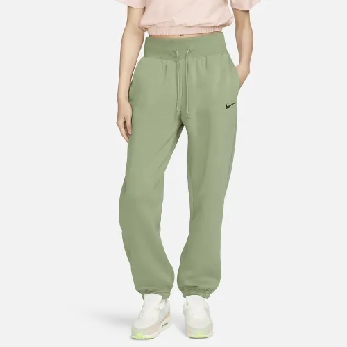 Nike Sportswear Phoenix Fleece женская С высокой Талией оверсайз Sweatpants цвет зеленый