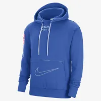 Brooklyn Nets Courtside City Edition мужские Nike NBA Fleece Pullover Толстовка с капюшоном синий