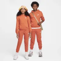 Nike Sportswear Club Fleece Big детские Pullover Толстовка с капюшоном Orange