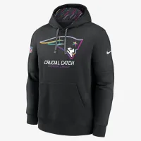 New England Patriots Crucial Catch Club мужские Nike NFL Pullover Толстовка с капюшоном цвет черный