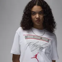 Nike Jordan Flight Heritage женская Graphic футболка цвет белый