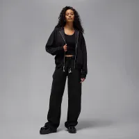 Nike Jordan Flight Fleece женская Full-Zip Толстовка с капюшоном цвет черный