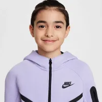 Nike Sportswear Tech Fleece Big детские Full-Zip Толстовка с капюшоном цвет фиолетовый