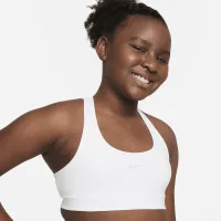Nike Swoosh Big дитячі (Girls') Sports Bra (Extended Size) колір білий