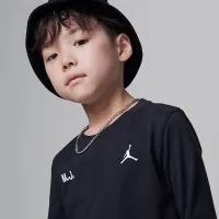 Nike Jordan MJ Flight Little детские Illusions Long Sleeve футболка цвет черный