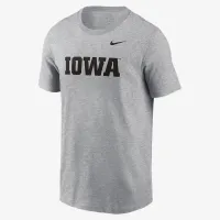 Iowa Hawkeyes Primetime Wordmark чоловічі Nike College футболка колір сірий