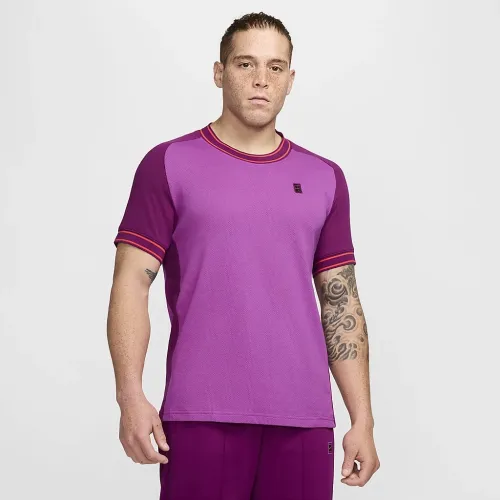 NikeCourt Heritage чоловічі Short-Sleeve Tennis Top колір фіолетовий