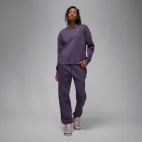 Nike Jordan Brooklyn Fleece жіноча Crew-Neck світшот колір фіолетовий