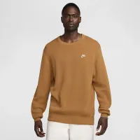 Nike Club чоловічі Crew-Neck Sweater колір коричневий