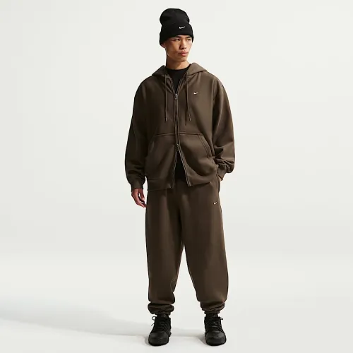Nike Solo Swoosh мужские Cuffed Fleece Pants цвет коричневый