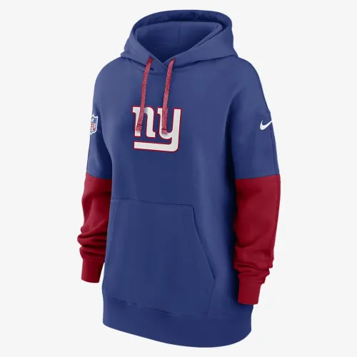 New York Giants Sideline Essential женская Nike NFL Pullover Толстовка с капюшоном синий