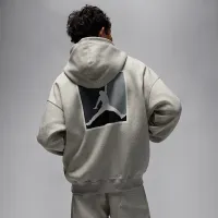 Nike Jordan Brooklyn Fleece чоловічі Graphic Pullover Толстовка з капюшоном колір сірий