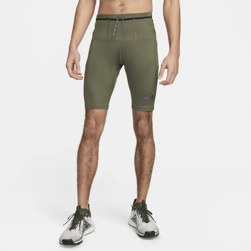 Nike Trail Lava Loops мужские Dri-FIT Running 1/2-Length Tights цвет зеленый