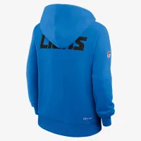 Detroit Lions Sideline женская Nike Dri-FIT NFL Pullover Толстовка с капюшоном синий