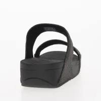 Шльопанці FitFlop Lulu Glitz-Canvas Slides HR2-B06 - Чорна