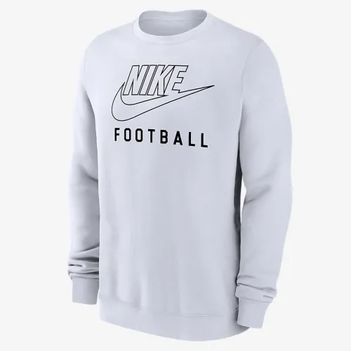 Nike Swoosh Club Fleece чоловічі Football Pullover Crew-Neck світшот колір білий