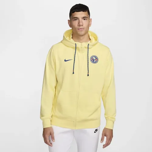 Club Америка Club мужские Nike Soccer Full-Zip Толстовка с капюшоном Yellow
