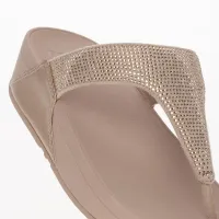 Japonki FitFlop Lulu Crystal Embellished Toe-Post босоніжки EC5-323 - Рожеві