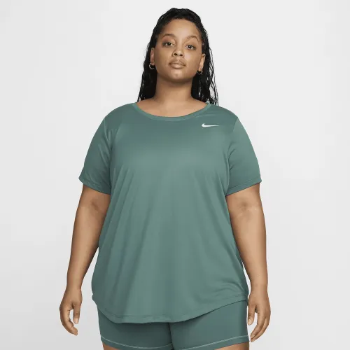 Nike Dri-FIT жіноча футболка (великі розміри) колір зелений