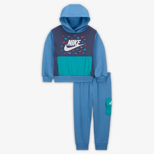 Nike Little детские 2-Piece Keep Climbing French Terry Pullover Толстовка с капюшоном набор синий