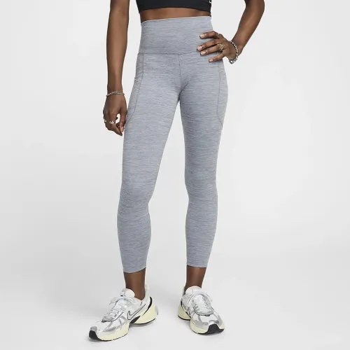 Nike One женская С высокой Талией 7/8 лосины с карманамицвет серый