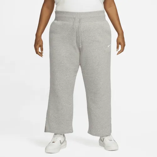 Nike Sportswear Phoenix Fleece женская С высокой Талией Wide-Leg Sweatpants (большие размеры) цвет серый