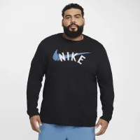 Nike мужские Dri-FIT Long-Sleeve Fitness футболка цвет черный