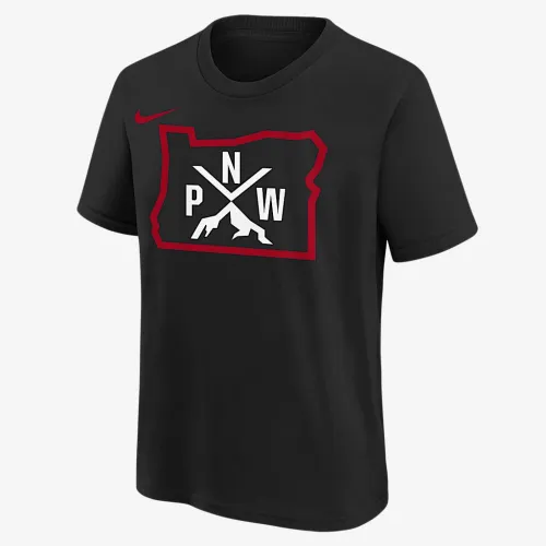 Portland Trail Blazers Essential City Edition Big дитячі Nike NBA футболка колір чорний