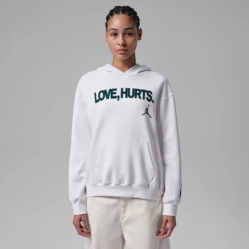 Nike Jalen Hurts женская Fleece Толстовка с капюшоном цвет белый