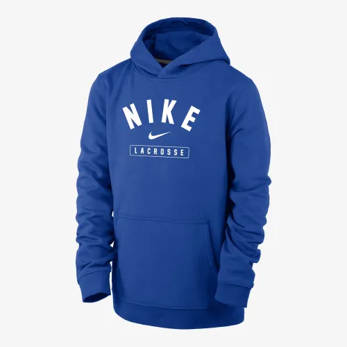 Nike Lacrosse Big детские (для мальчиков) Pullover Толстовка с капюшоном синий