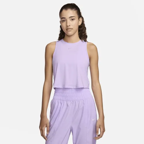 Nike One Classic женская Dri-FIT Cropped Tank Top цвет фиолетовый