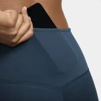 Nike Go женская Firm-Support С высокой Талией Cropped лосины с карманамисиний
