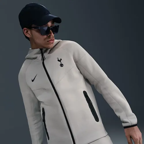 Tottenham Hotspur Tech Windrunner чоловічі Nike Soccer Fleece Full-Zip Толстовка з капюшоном колір сірий