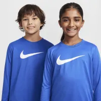 Nike Legend Big дитячі Dri-FIT Long-Sleeve футболка блакитний