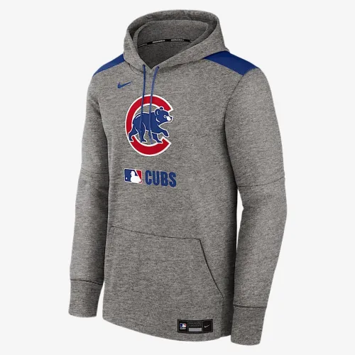 Chicago Cubs Authentic Collection чоловічі Nike Therma MLB Pullover Толстовка з капюшоном колір сірий