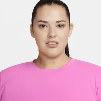 Nike One Fitted жіноча Dri-FIT Long-Sleeve Top (великі розміри) колір червоний
