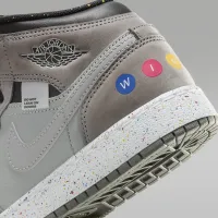 Nike Air Jordan 1 Mid Wings Big детские Кроссовки цвет серый