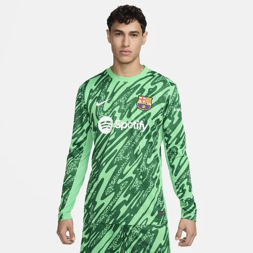 FC Barcelona 2024/25 Stadium Goalkeeper чоловічі Nike Soccer Replica Long-Sleeve Jersey колір зелений