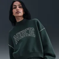 Nike Sportswear Phoenix Fleece женская Mock-Neck свитшот цвет зеленый