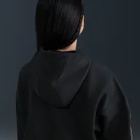 Nike Sportswear Club Fleece Big детские (Girls') Boxy Толстовка с капюшоном цвет черный