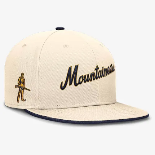 West Virginia Mountaineers Primetime True мужские Nike Dri-FIT College Fitted Hat цвет коричневый