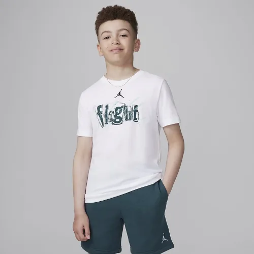 Nike Jordan Big детские Flight Team футболка цвет белый