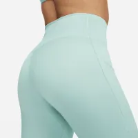 Nike Go женская Firm-Support С высокой Талией Cropped лосины с карманамицвет зеленый