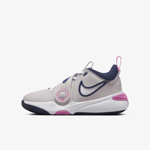 Nike Team Hustle D 11 Big детские баскетбольные Кроссовки цвет фиолетовый