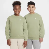 Nike Sportswear Club Fleece Big детские свитшот (Extended Size) цвет зеленый