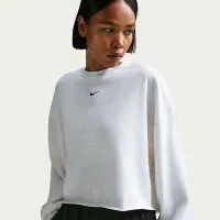 Nike Sportswear Chill Terry женская оверсайз French Terry Crew-Neck свитшот цвет коричневый